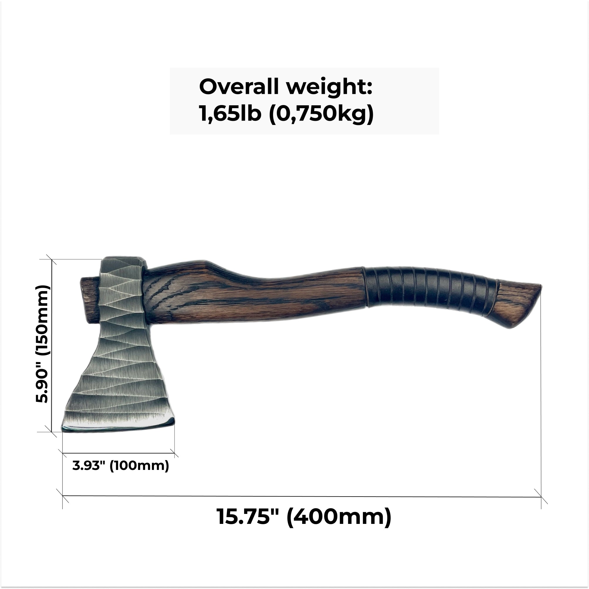 Hand forged hatchet “Vill Gustus” with wooden box included