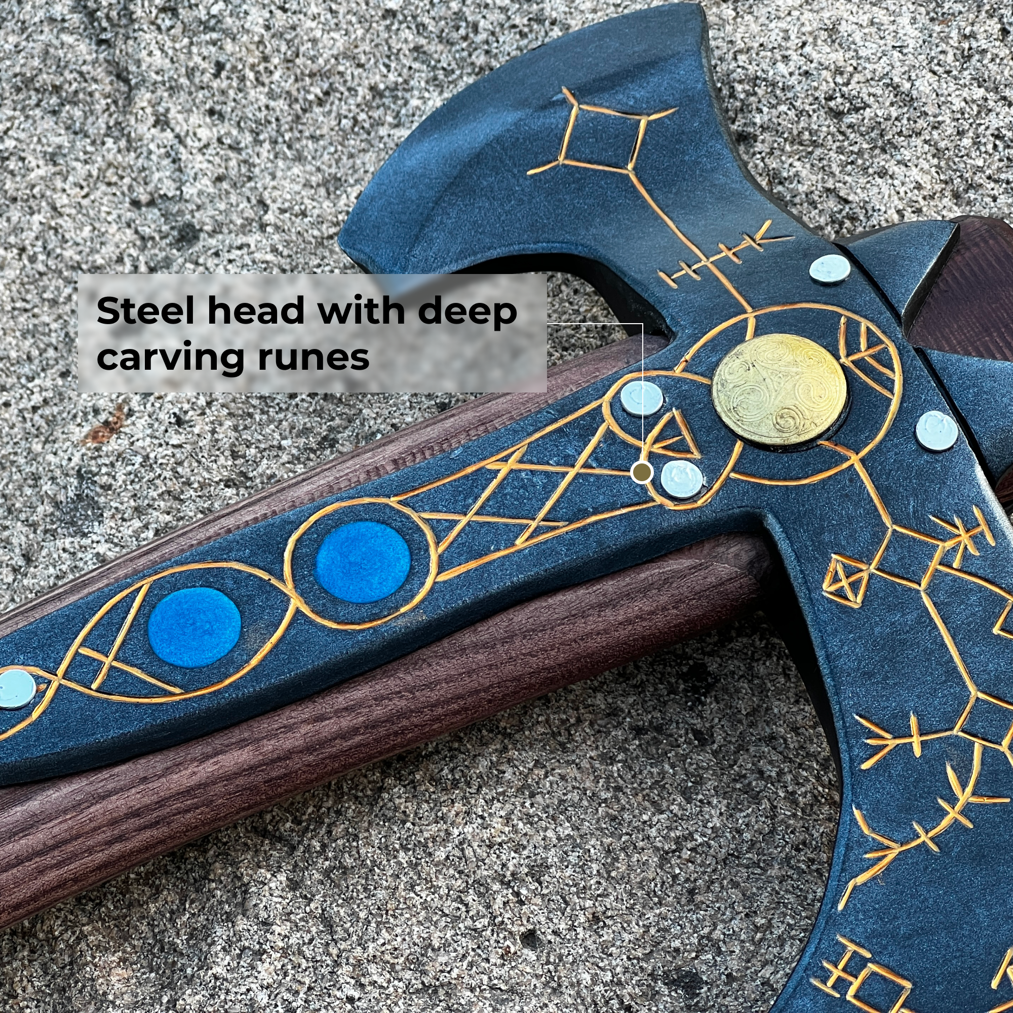 Hand-forged Leviathan axe with leather wrap