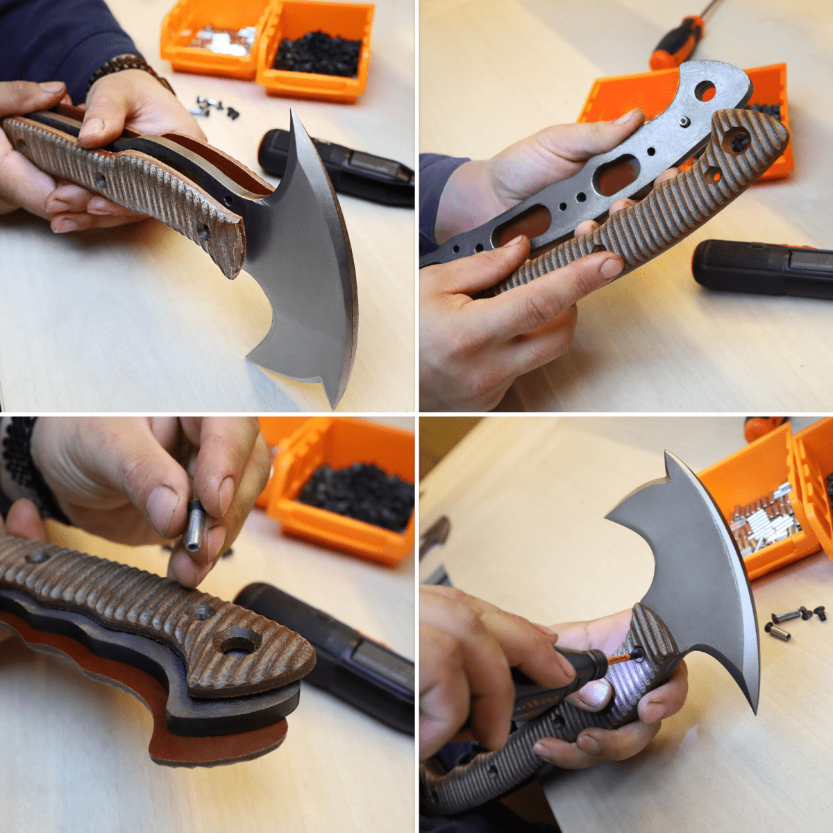 Combat tomahawk "Barong" with polymer composite handle from AncientSmithy