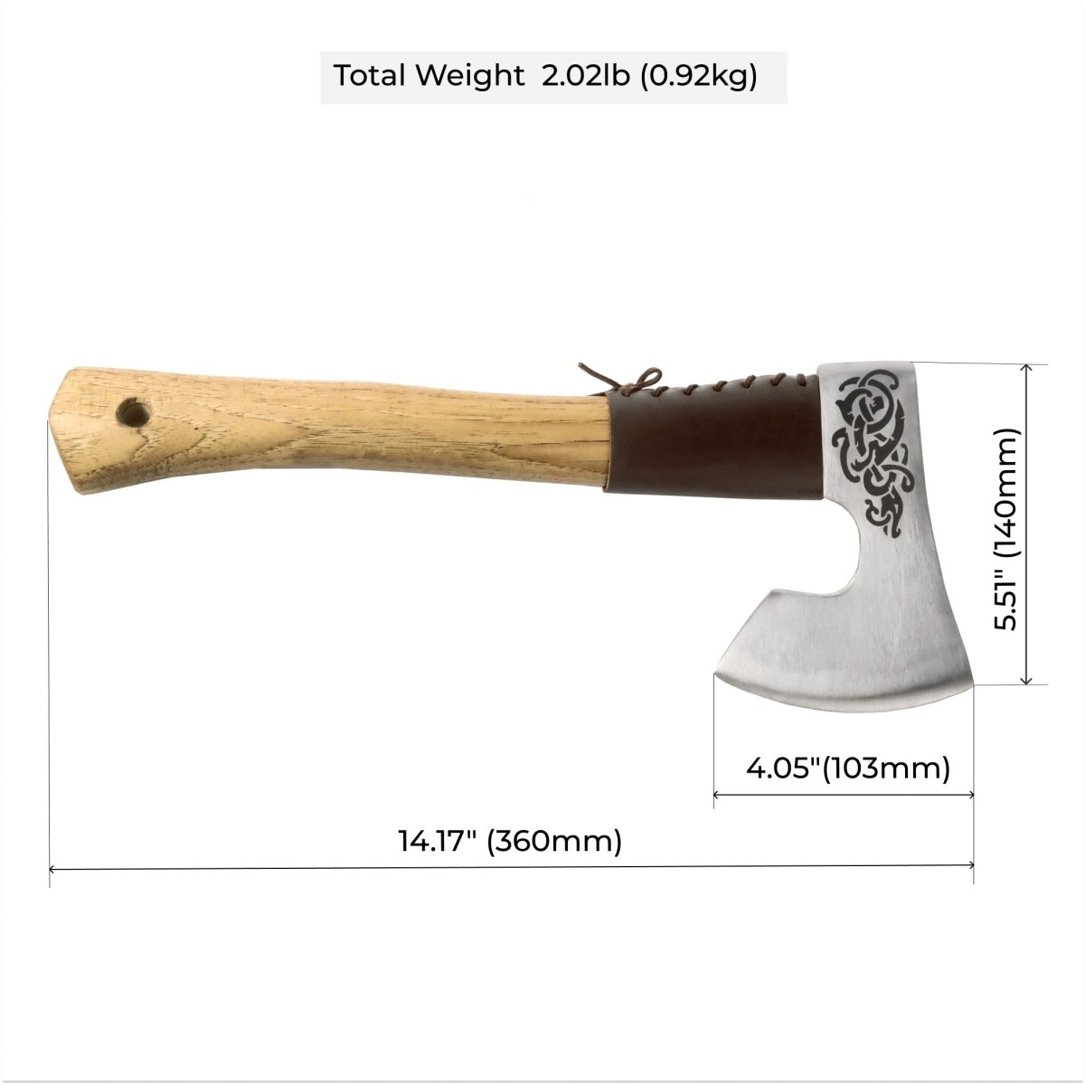 Compact Camping Axe "Skarnulf" from AncientSmithy