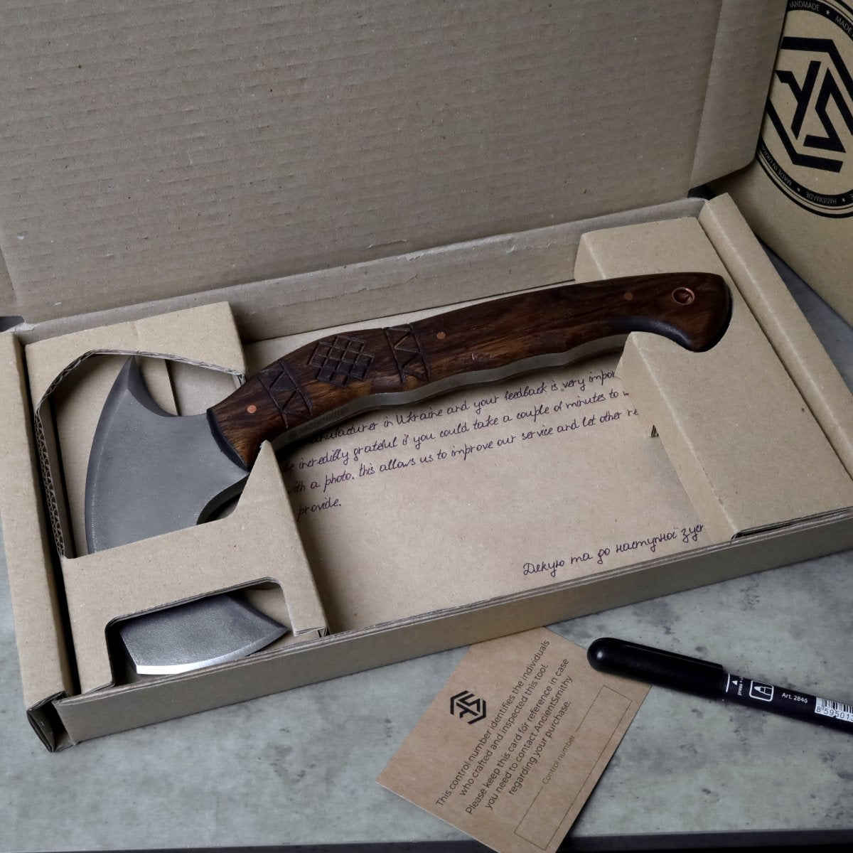 Compact tactical tomahawk "Waya" from AncientSmithy