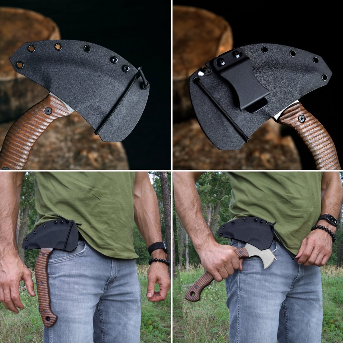 Compact tomahawk "Mingan" with polymer composite handle from AncientSmithy