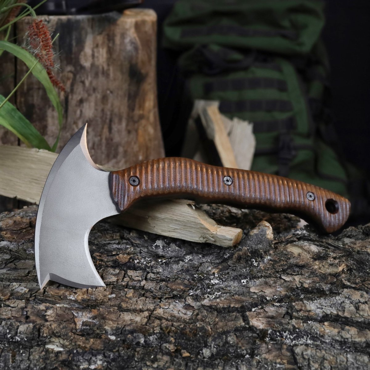 Compact tomahawk "Mingan" with polymer composite handle from AncientSmithy