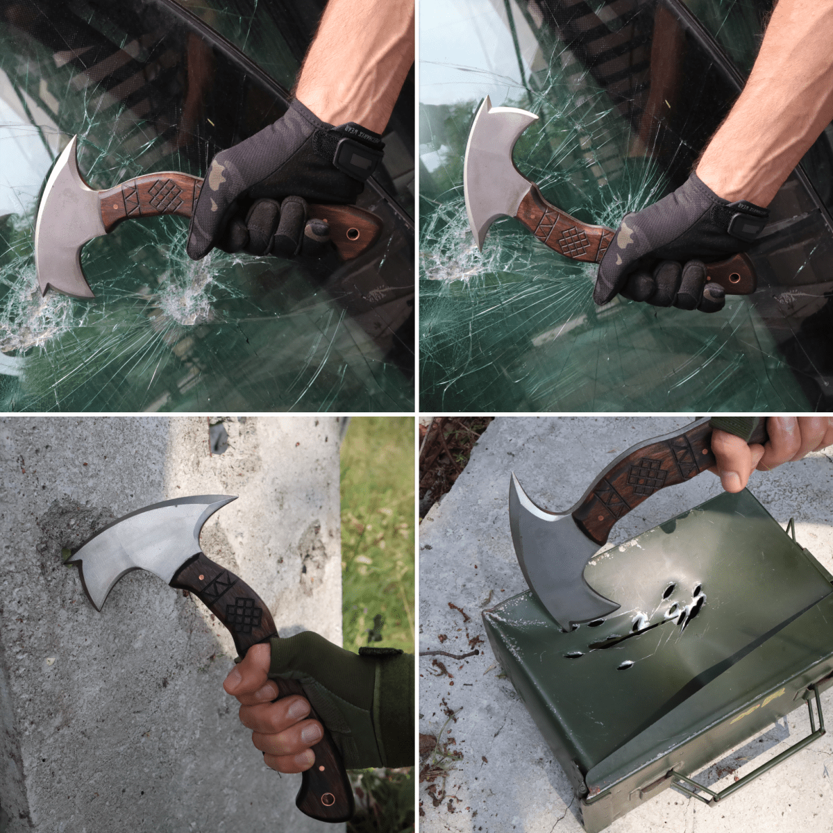 Compact tomahawk "Tahu" with wooden handle from AncientSmithy