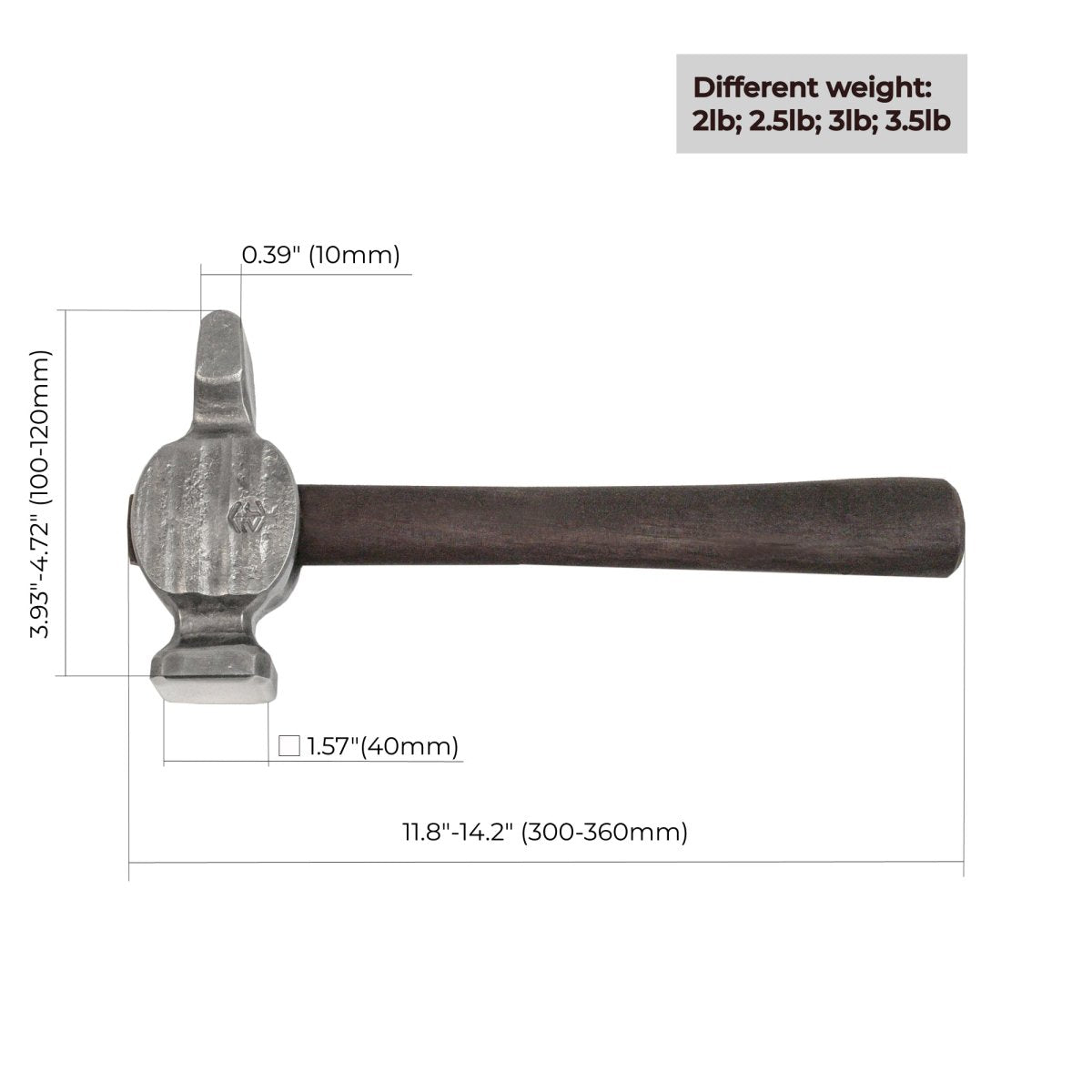 Cross Peen Hammer for blacksmithing from AncientSmithy
