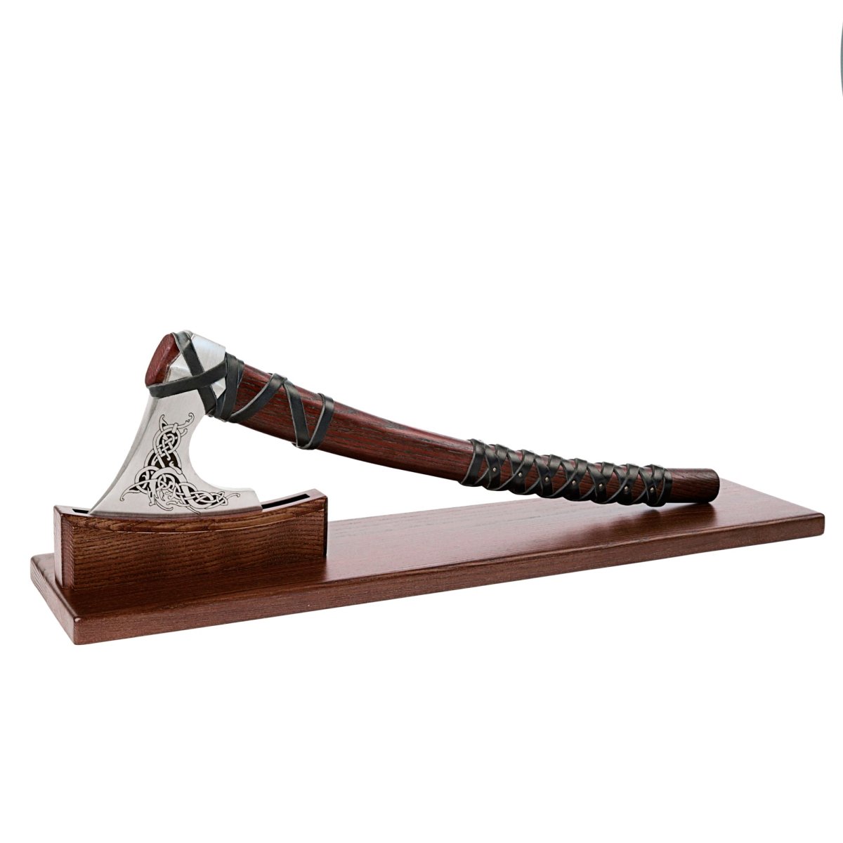 Display with Honor – Wooden Axe Stand from AncientSmithy