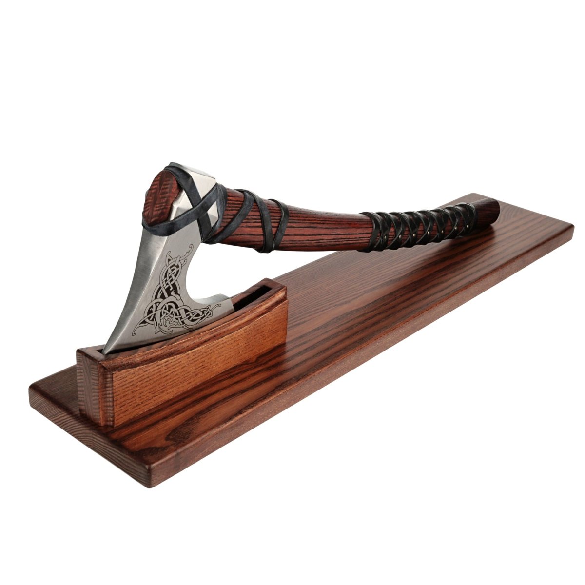 Display with Honor – Wooden Axe Stand from AncientSmithy