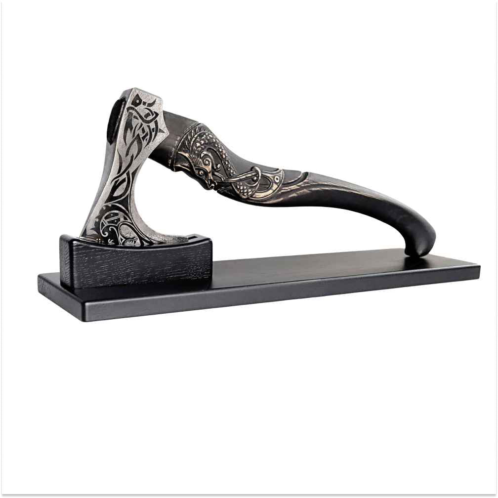 Elevate Your Axe Display – Wooden Stand from AncientSmithy