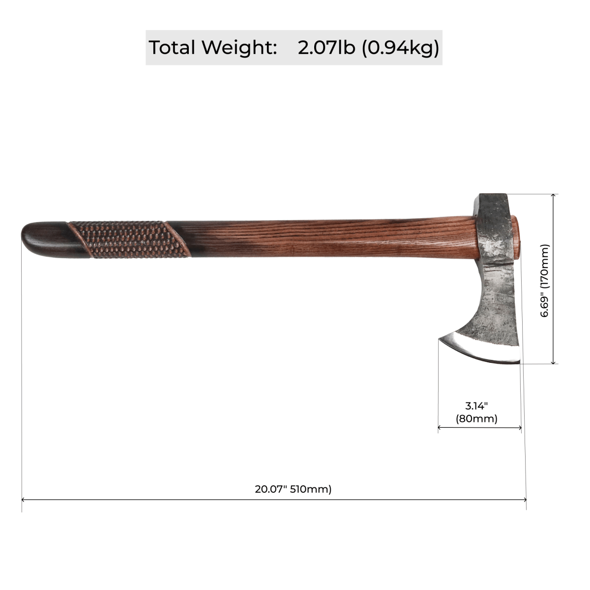 Forged Tomahawk "Blood Leaf" from AncientSmithy