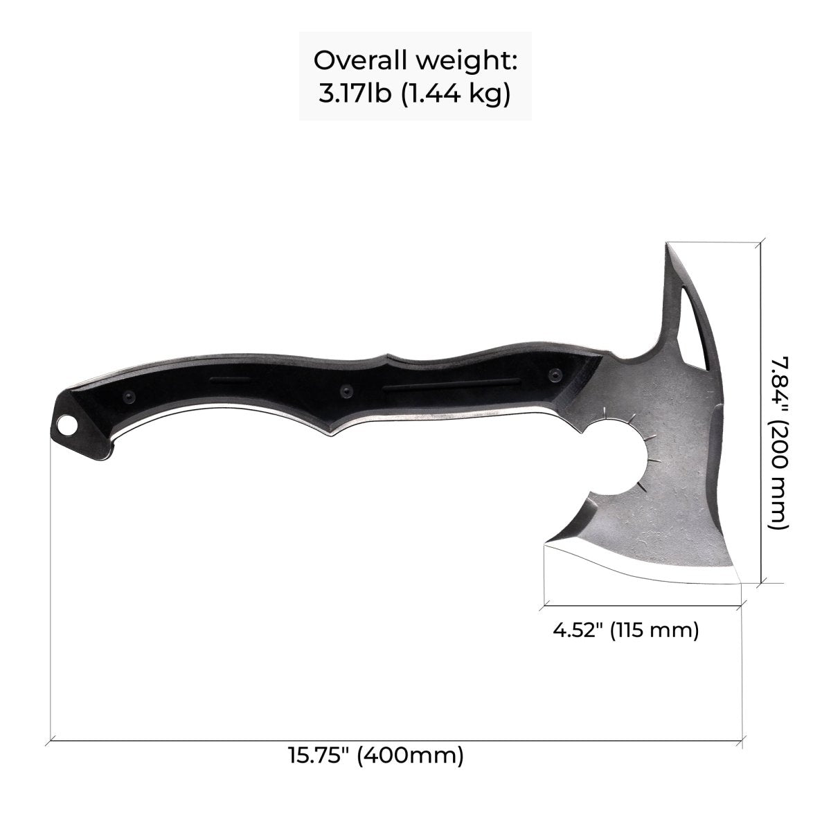 Full tang tomahawk "Requiem" for outdoor tasks from AncientSmithy