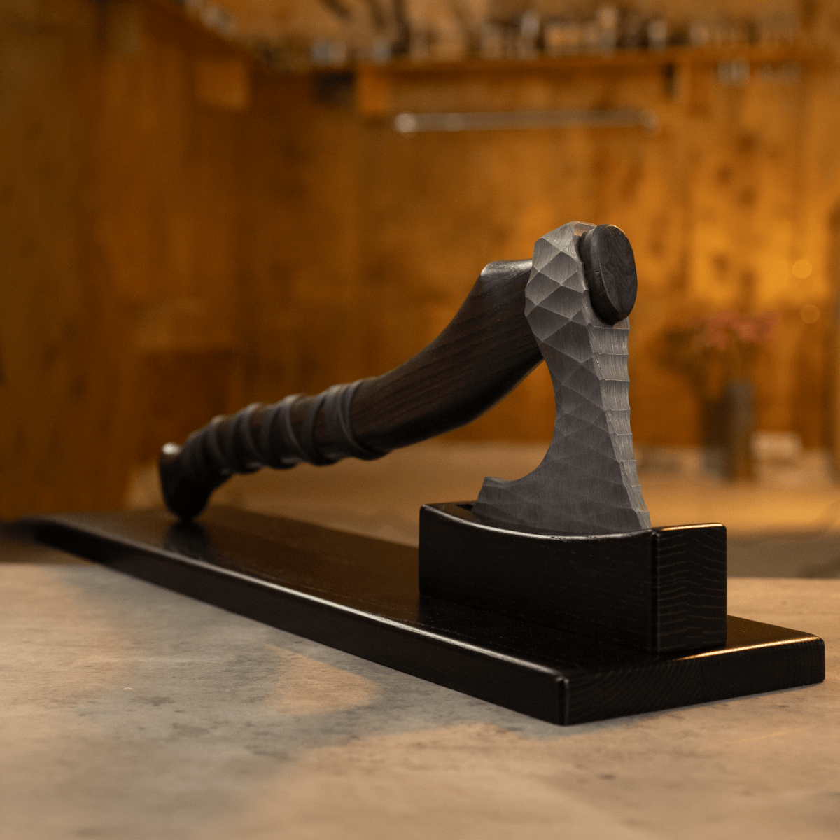 Hand forged axe “Sterk Vorley” with leather cover from AncientSmithy