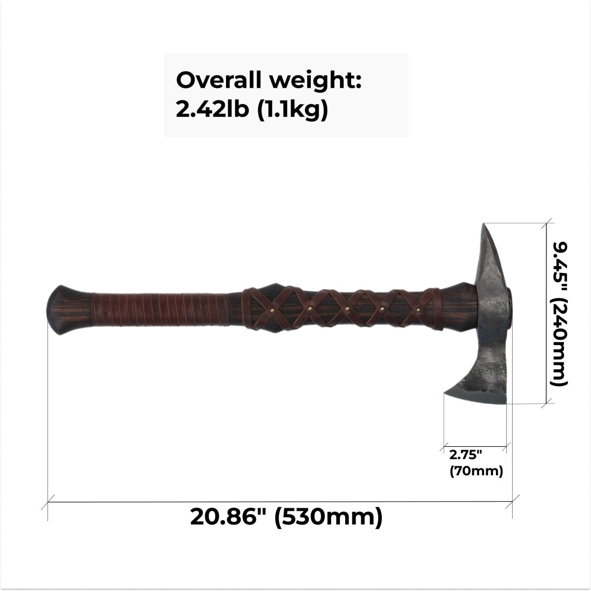 Hand - forged Gurons spike tomahawk from AncientSmithy