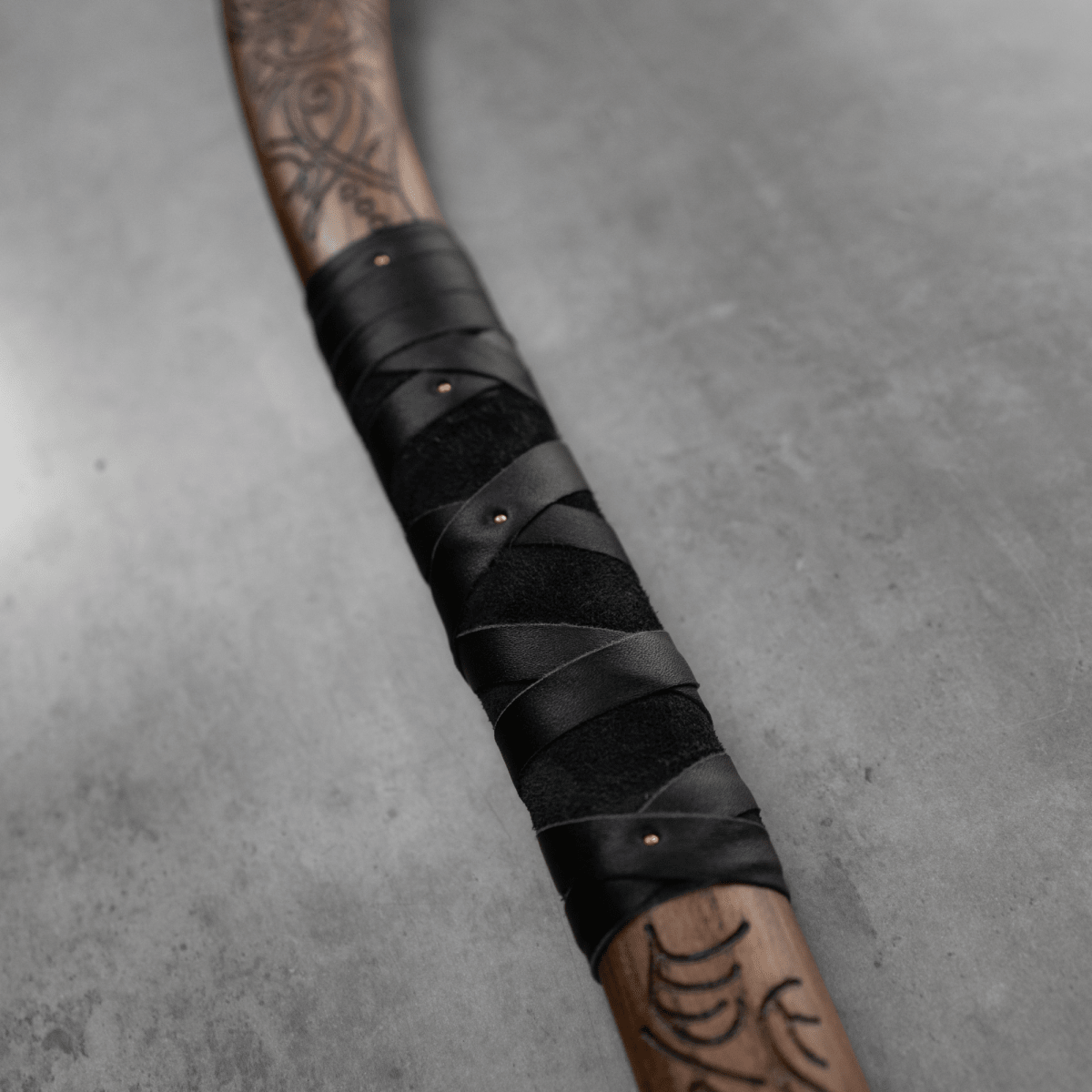 Hand-forged Leviathan axe with leather wrap "Ragnarok Kratos axe" from AncientSmithy