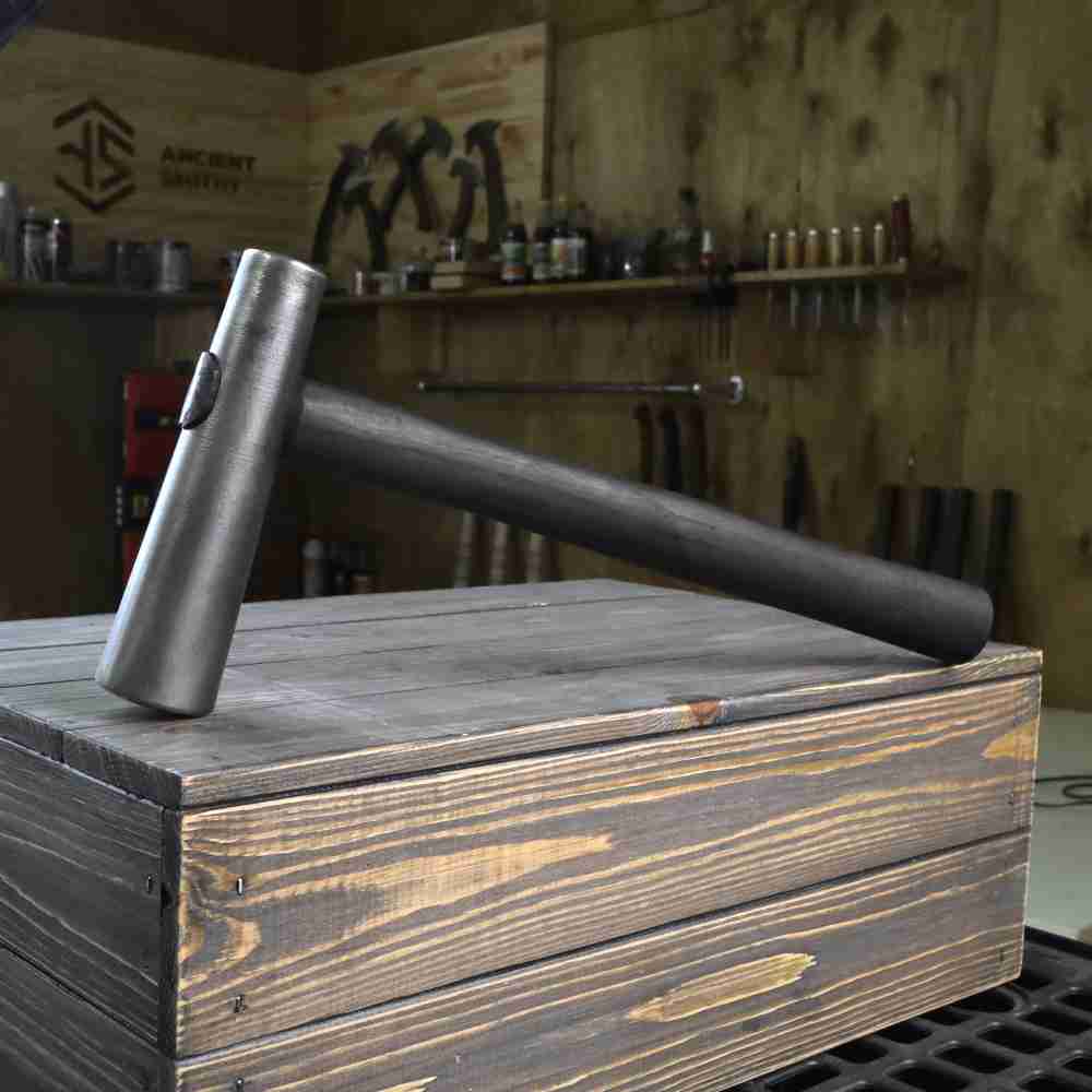 Japanese blacksmith double headed round hammer 2.4 lbs from AncientSmithy