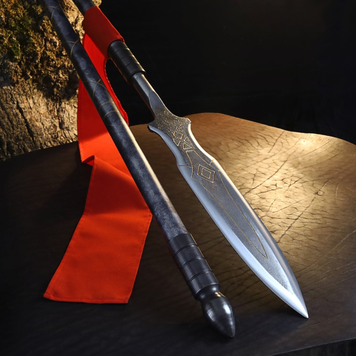 Kratos Draupnir Spear with steel handle Ragnarok version from AncientSmithy