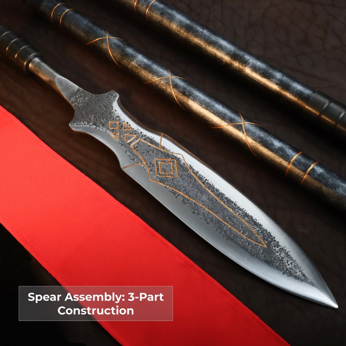 Kratos Draupnir Spear with steel handle Ragnarok version from AncientSmithy