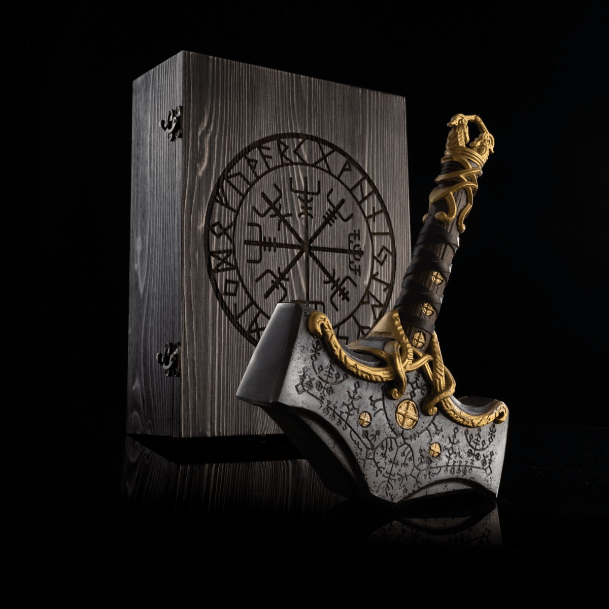 Mjolnir hammer steel version 26.45lb Glow-in-the-Dark Runes from AncientSmithy