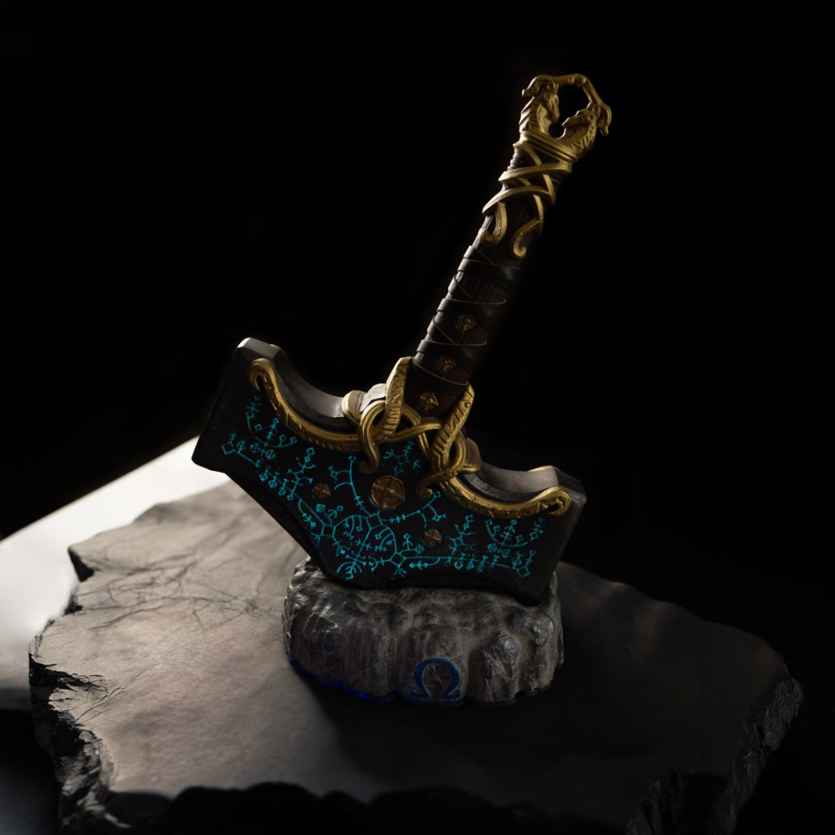 Mjolnir hammer steel version 26.45lb Glow-in-the-Dark Runes from AncientSmithy