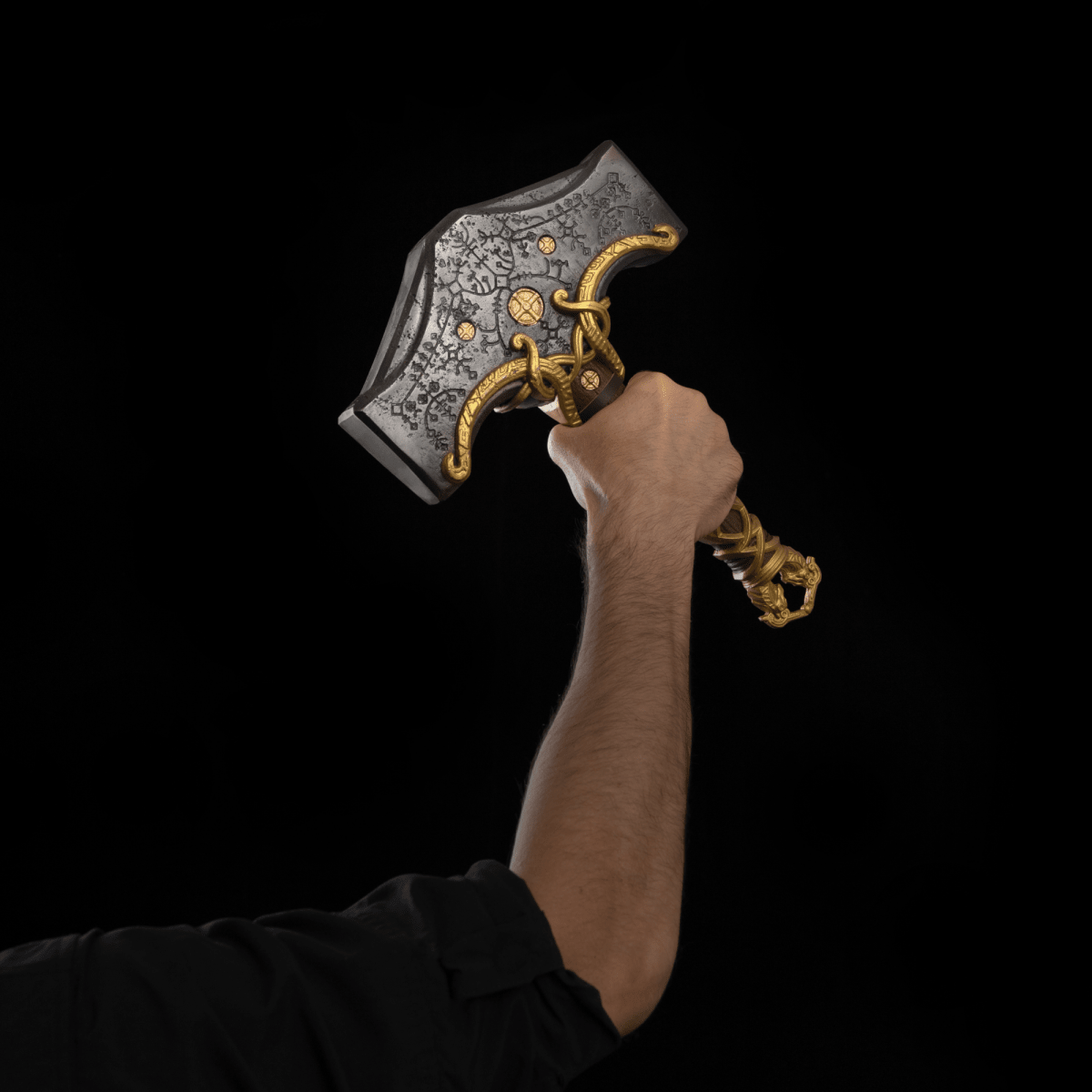 Mjolnir hammer steel version 26.45lb Glow-in-the-Dark Runes from AncientSmithy
