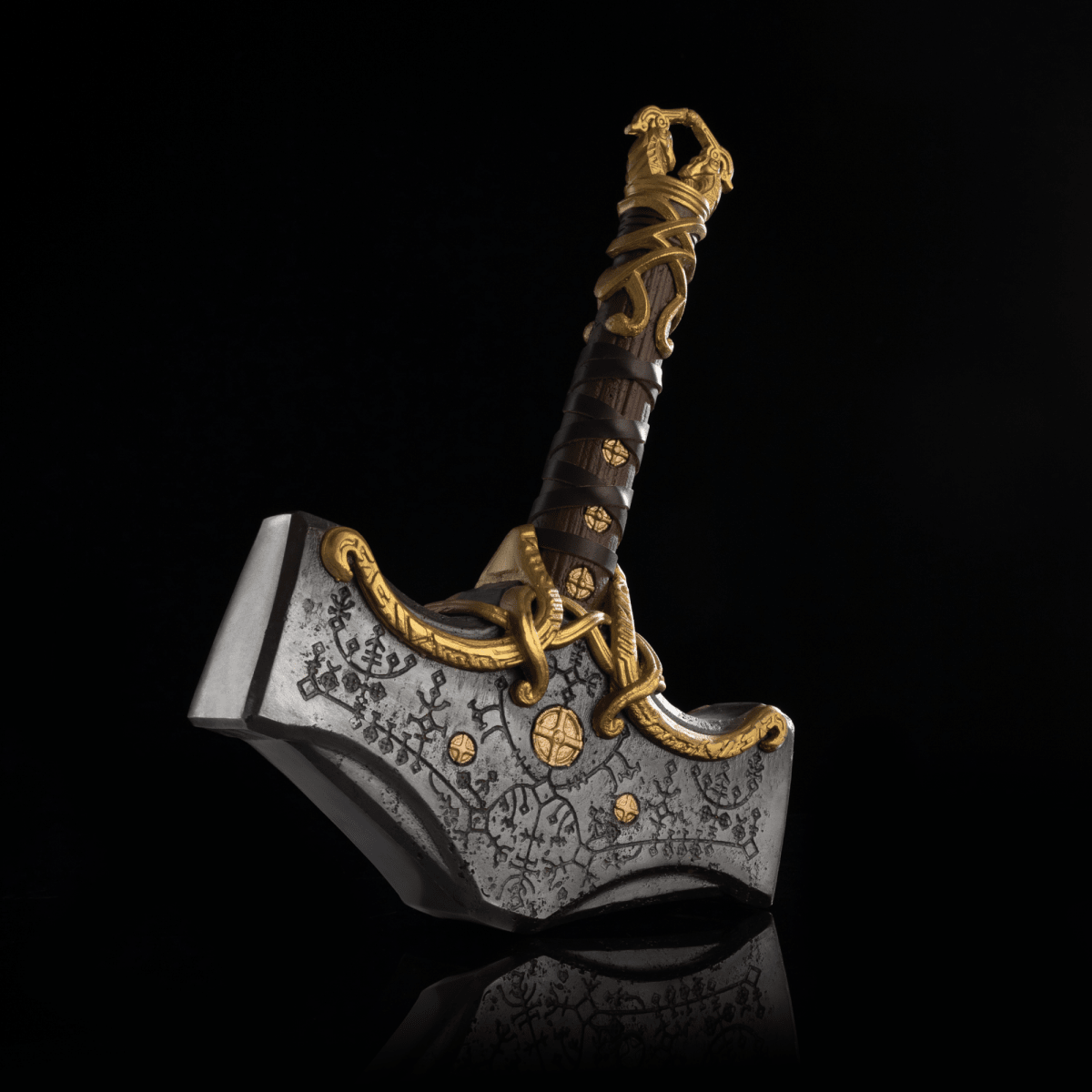 Mjolnir hammer steel version 26.45lb Glow-in-the-Dark Runes from AncientSmithy