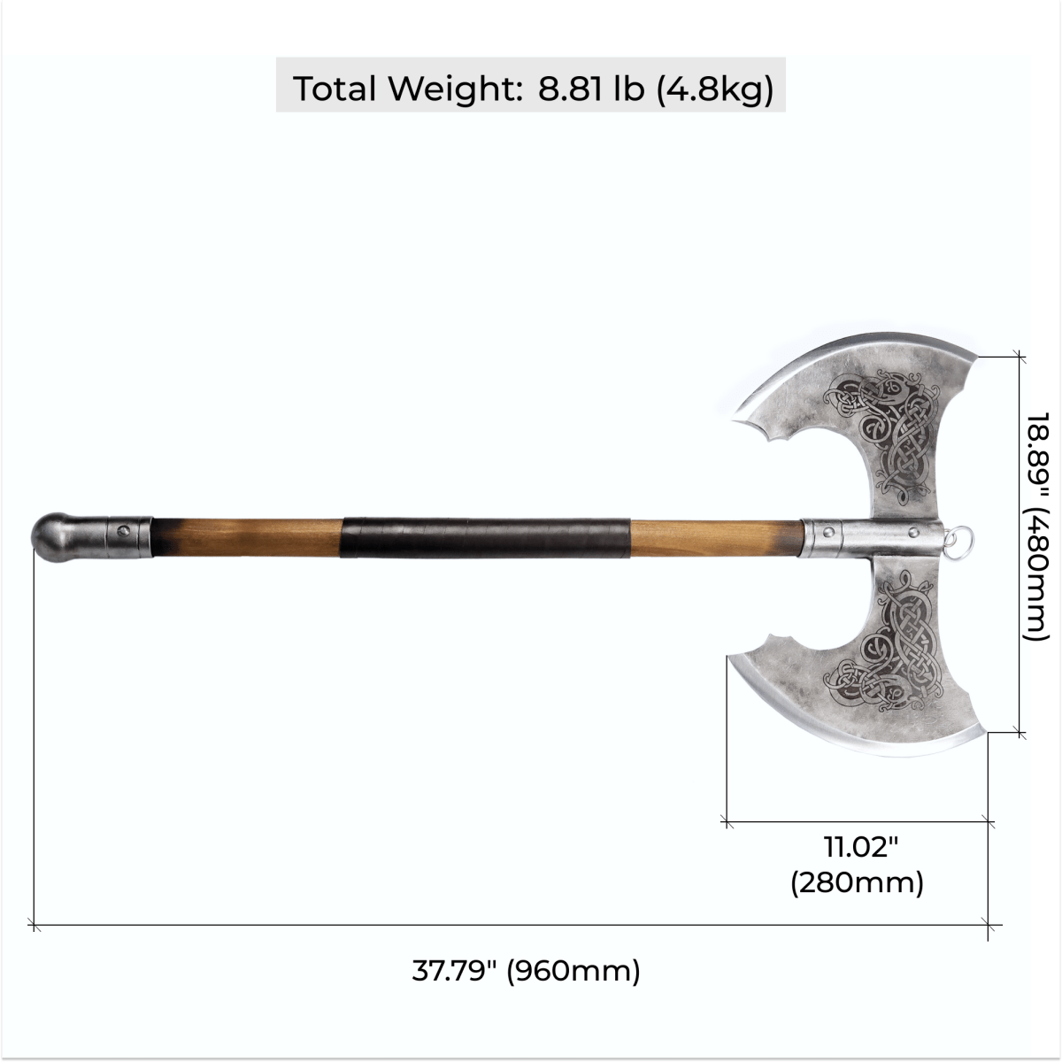 Norse Double - Edged Axe "Jotungard" from AncientSmithy