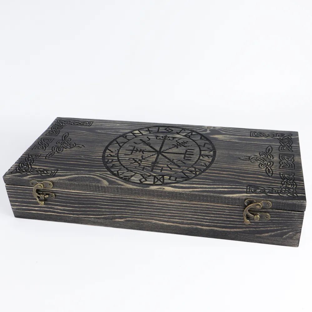 Runic wooden box for small axe from AncientSmithy