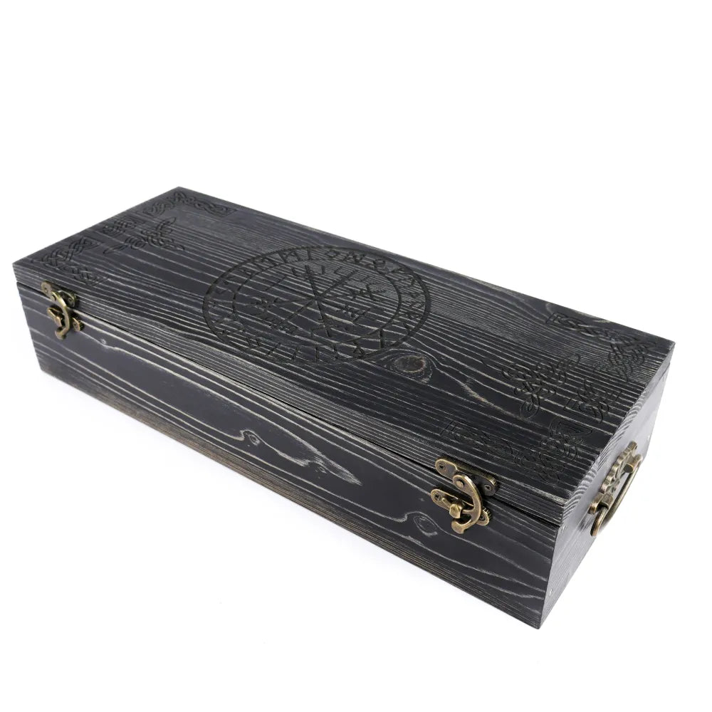 Runic wooden box for standard hammer from AncientSmithy