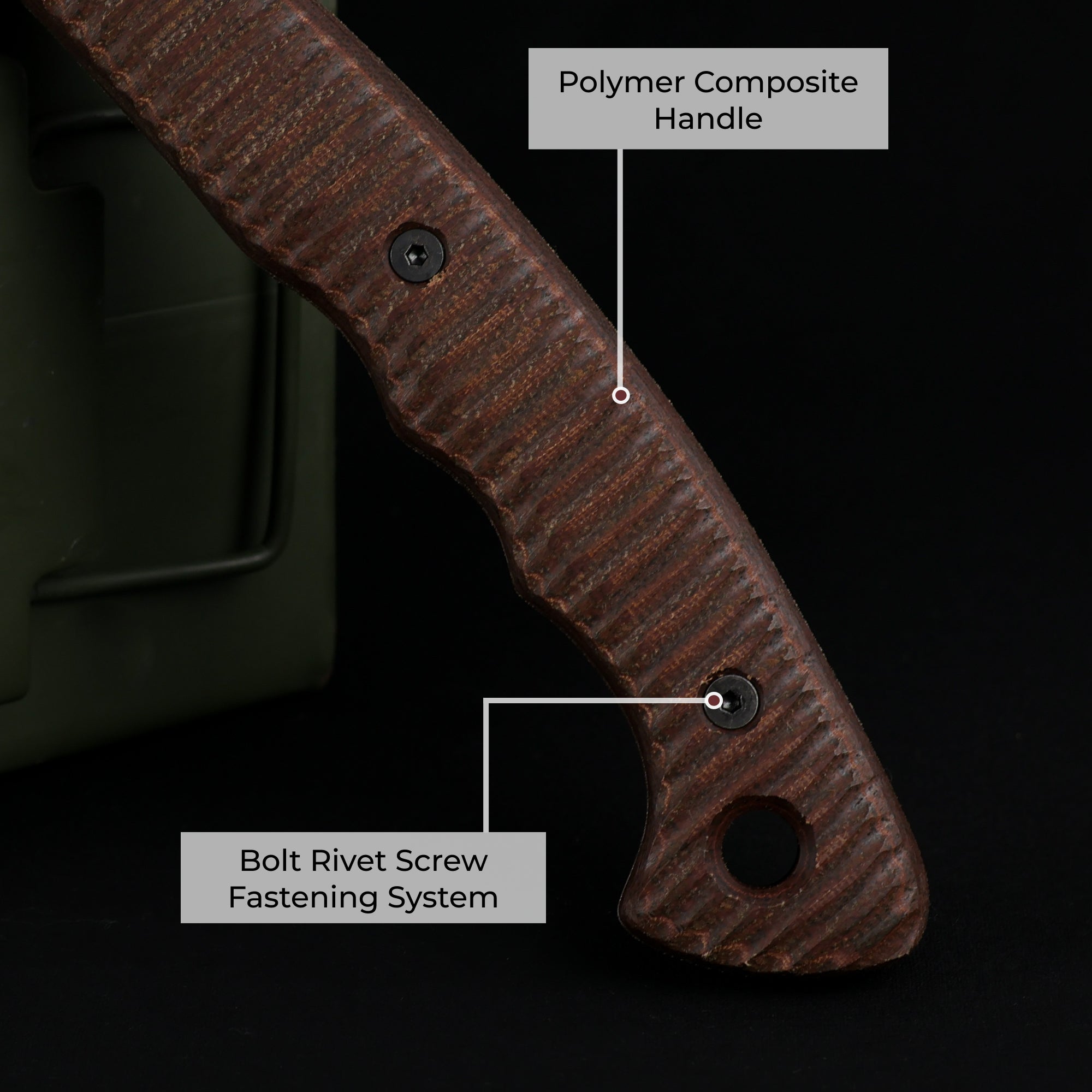 Tactical tomahawk "Wendigo" with polymer composite handle