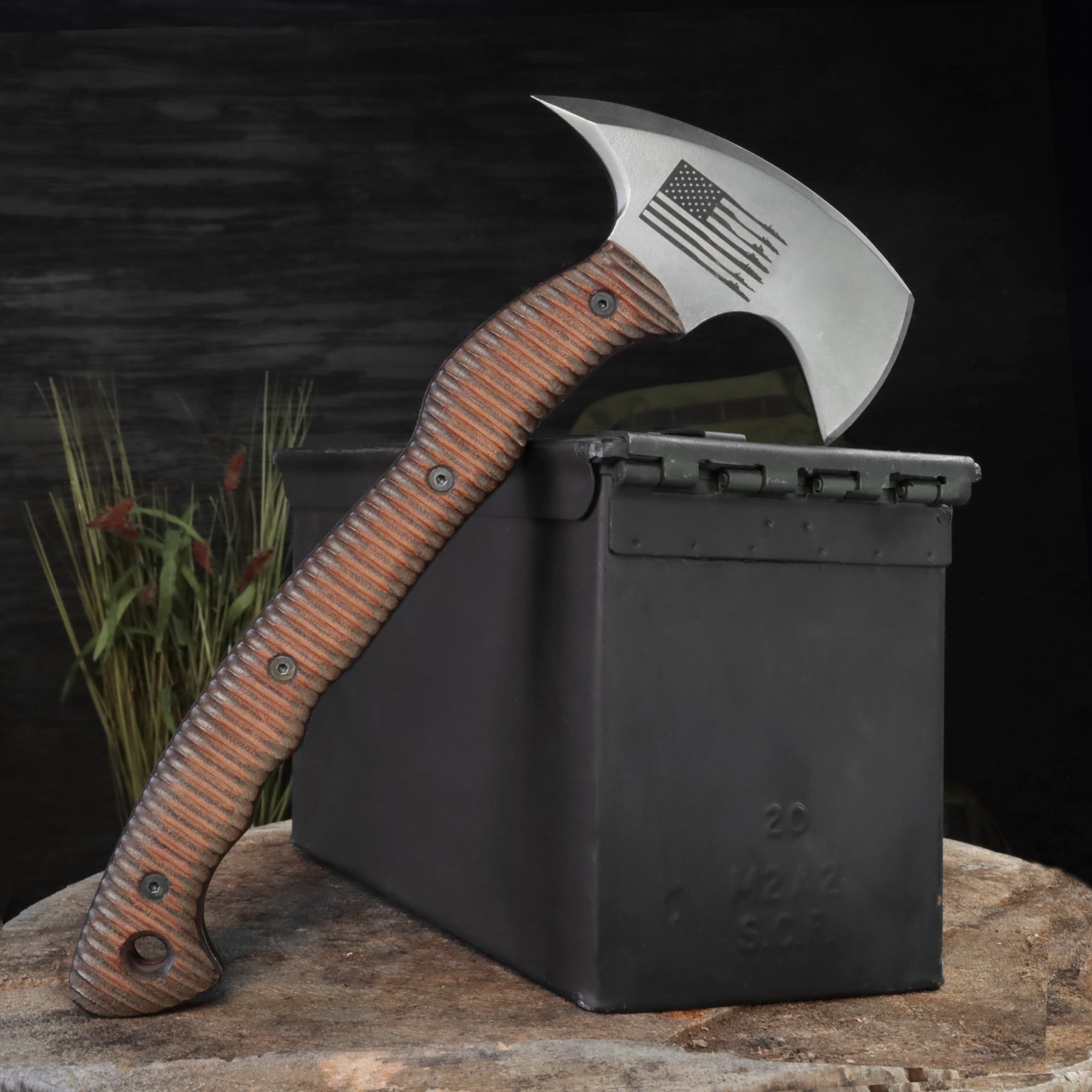 Engraved Tomahawk with Composite Handle