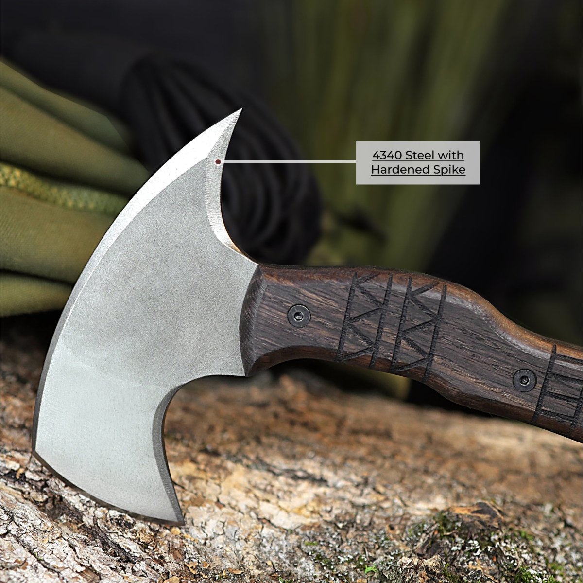 Tribal engraved tomahawk "Navaro" from AncientSmithy