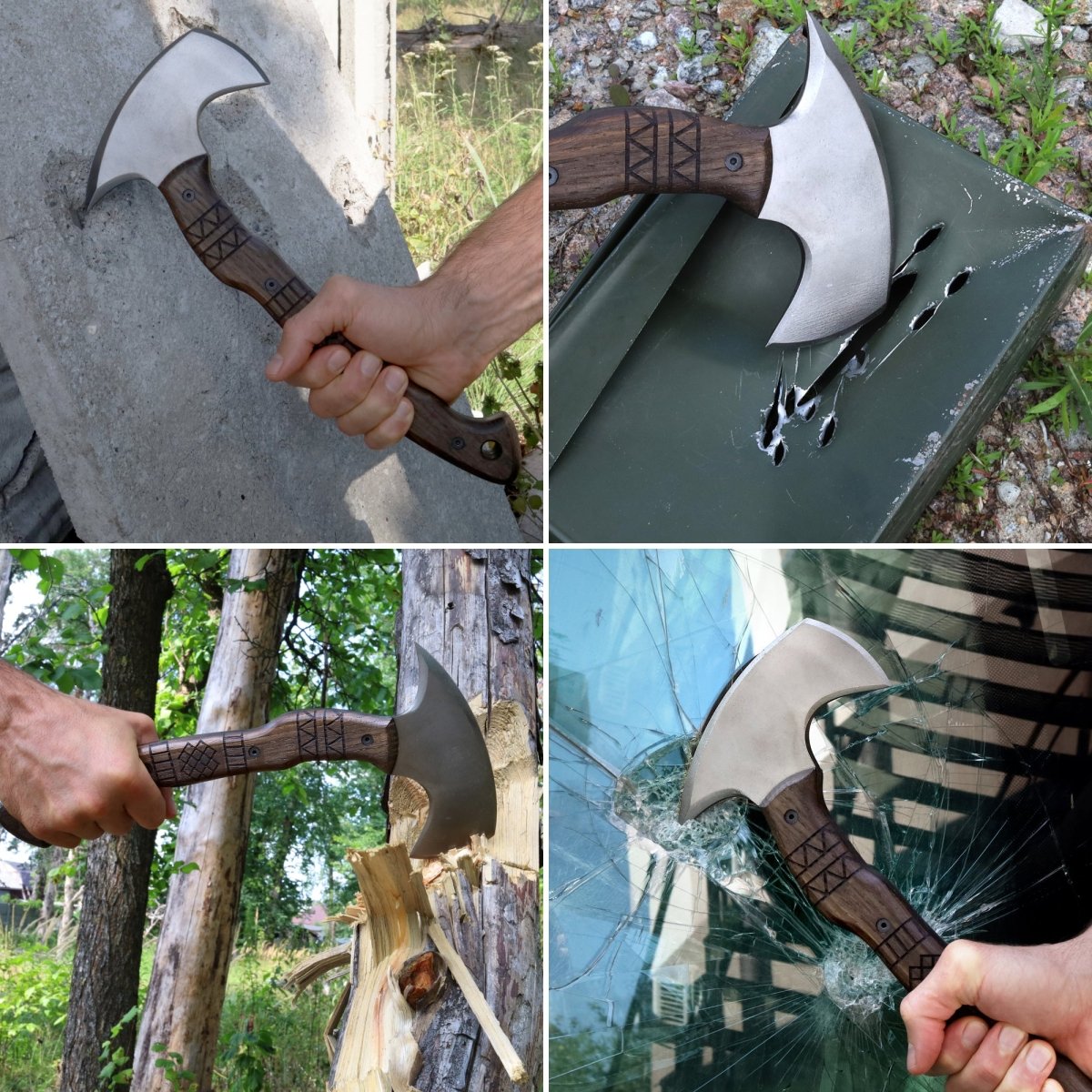 Tribal engraved tomahawk "Navaro" from AncientSmithy