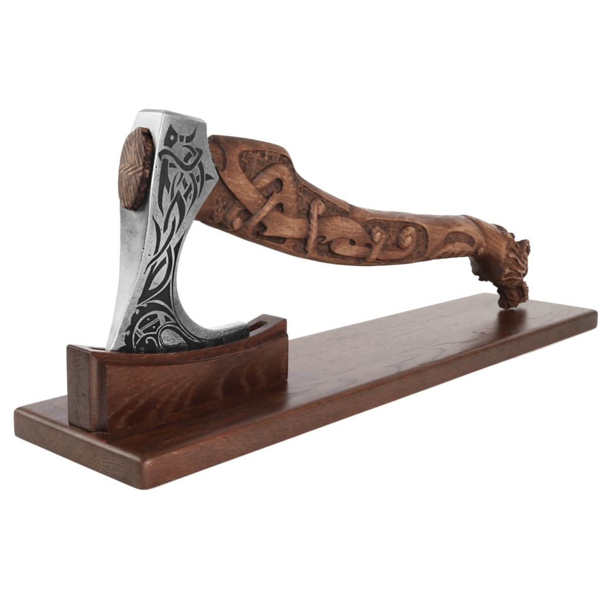 Upgrade You Showcase – Wooden Display for Viking Axes from AncientSmithy