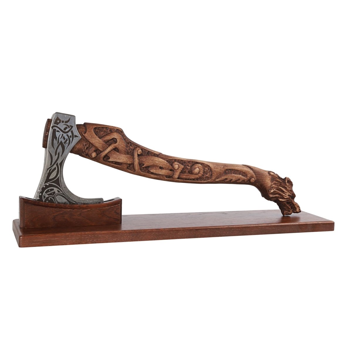 Upgrade You Showcase – Wooden Display for Viking Axes from AncientSmithy