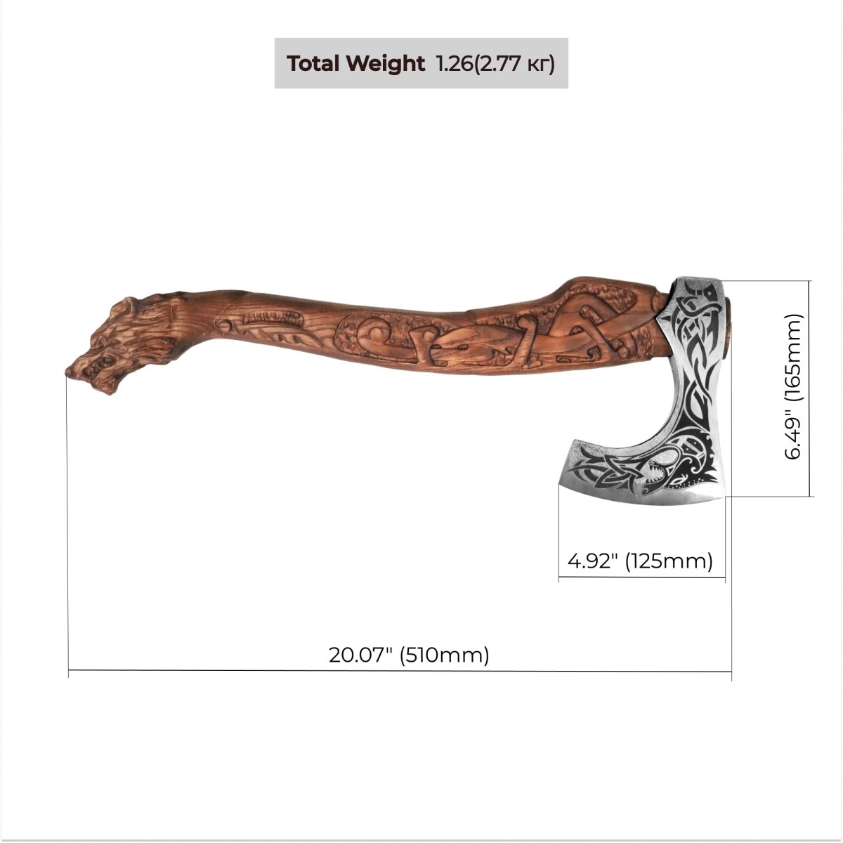 Viking axe handmade Ulfhednar Warriors from AncientSmithy