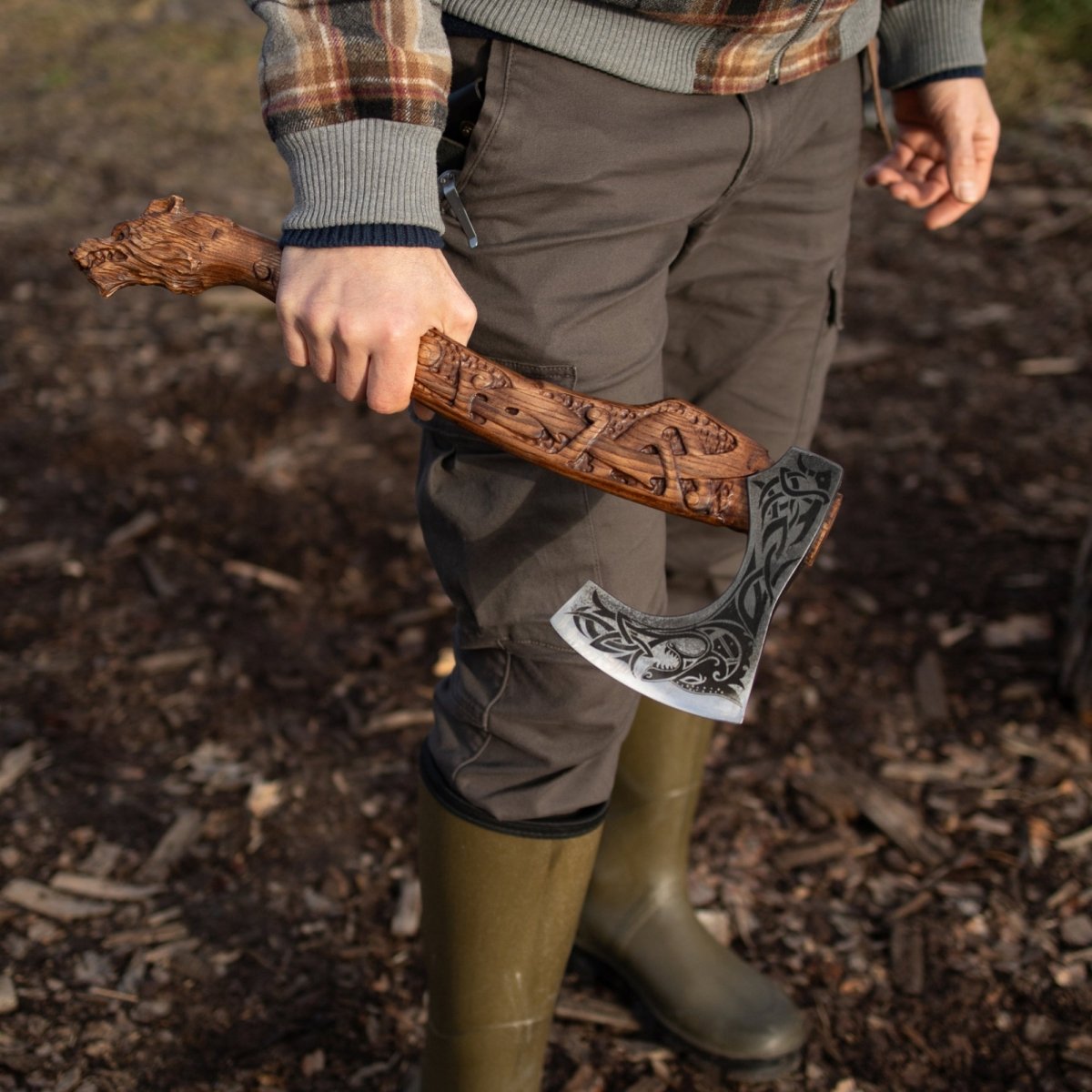 Viking axe handmade Ulfhednar Warriors from AncientSmithy