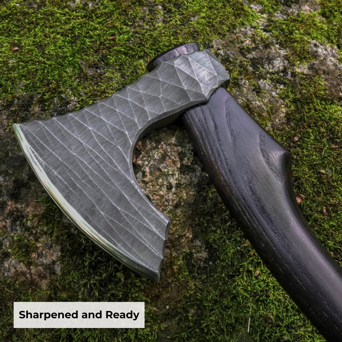 Viking axe "Vargoks" with leather wrap from AncientSmithy