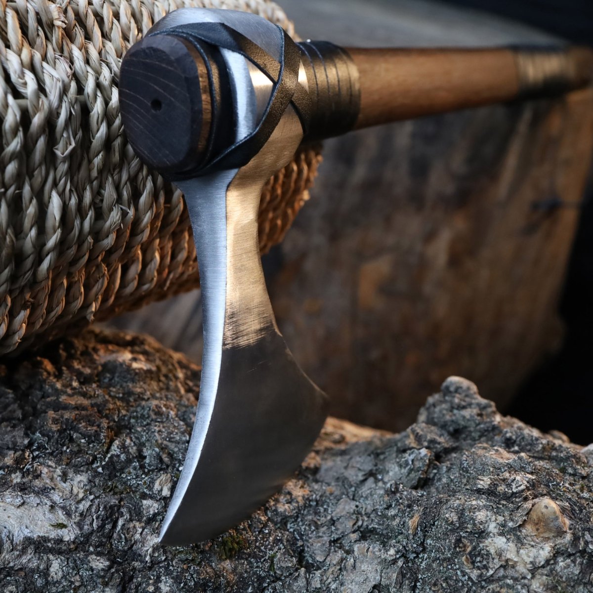 Viking Axe "Vindflaug" with Leather Wrap from AncientSmithy
