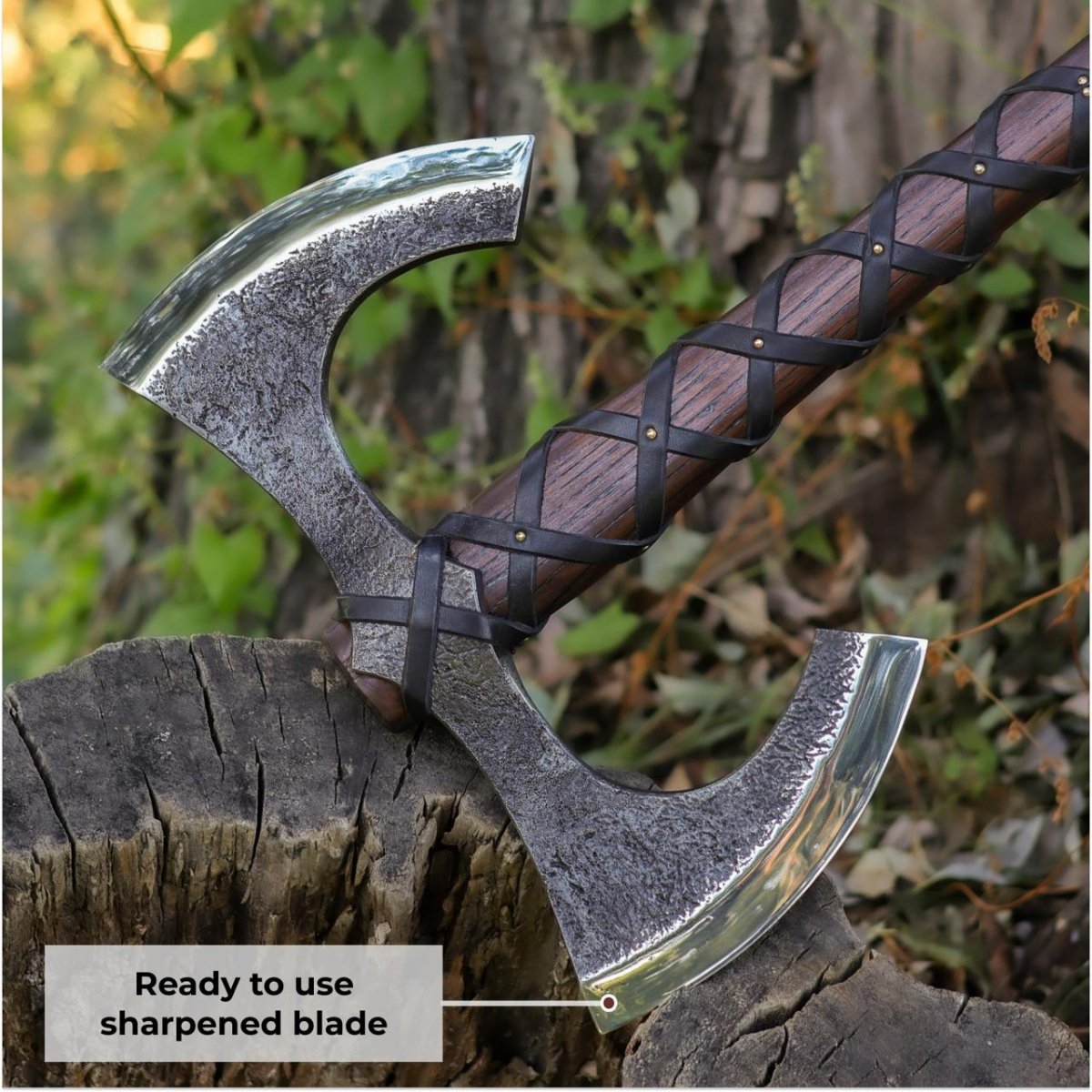 Viking Double - Edged Axe "Havamal" from AncientSmithy