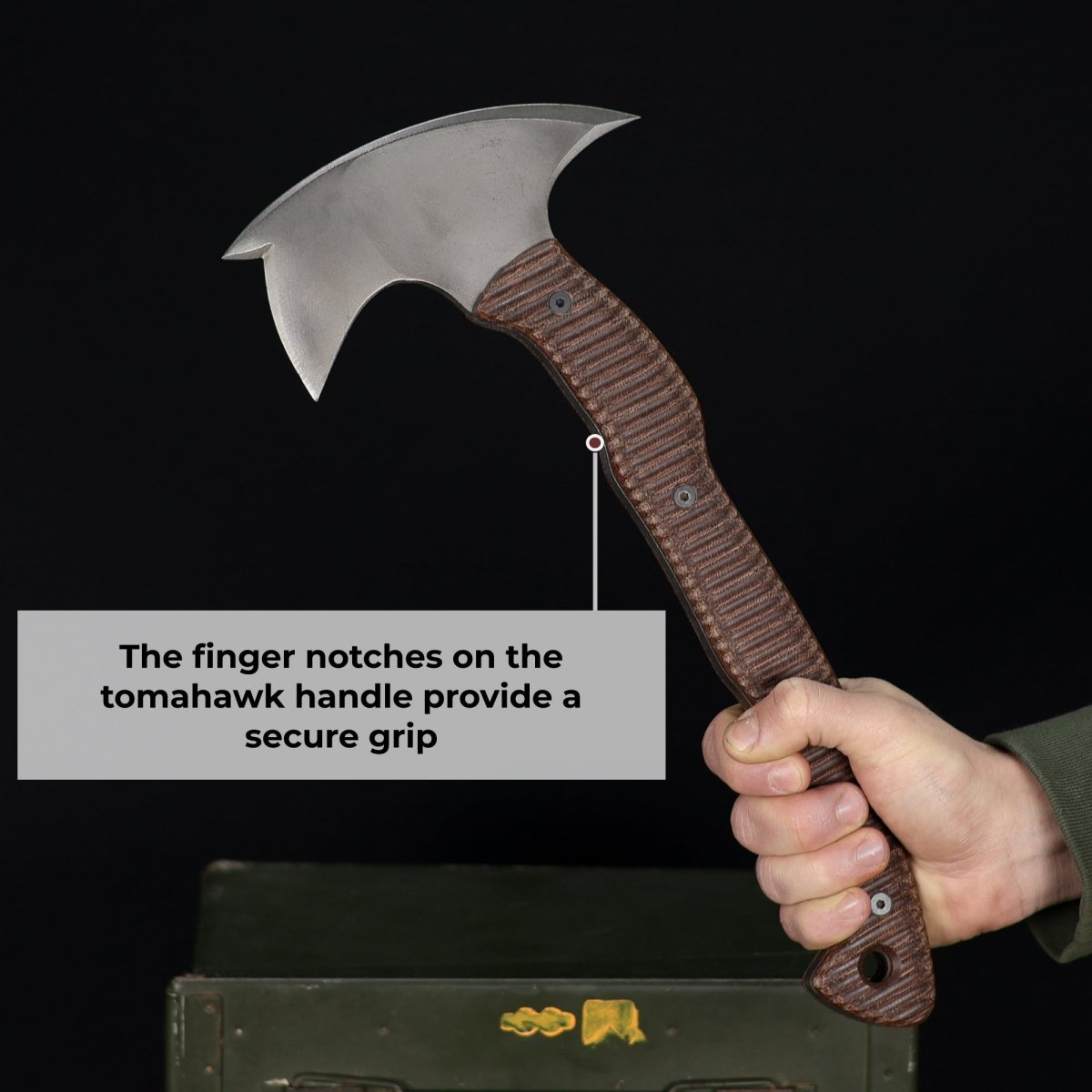 Combat three spikes tomahawk with polymer composite handle 13.77" from AncientSmithy
