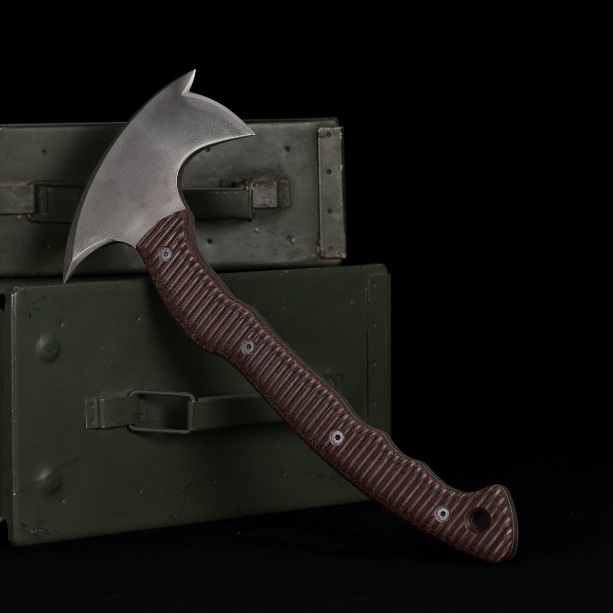 Combat three spikes tomahawk with polymer composite handle 13.77" from AncientSmithy