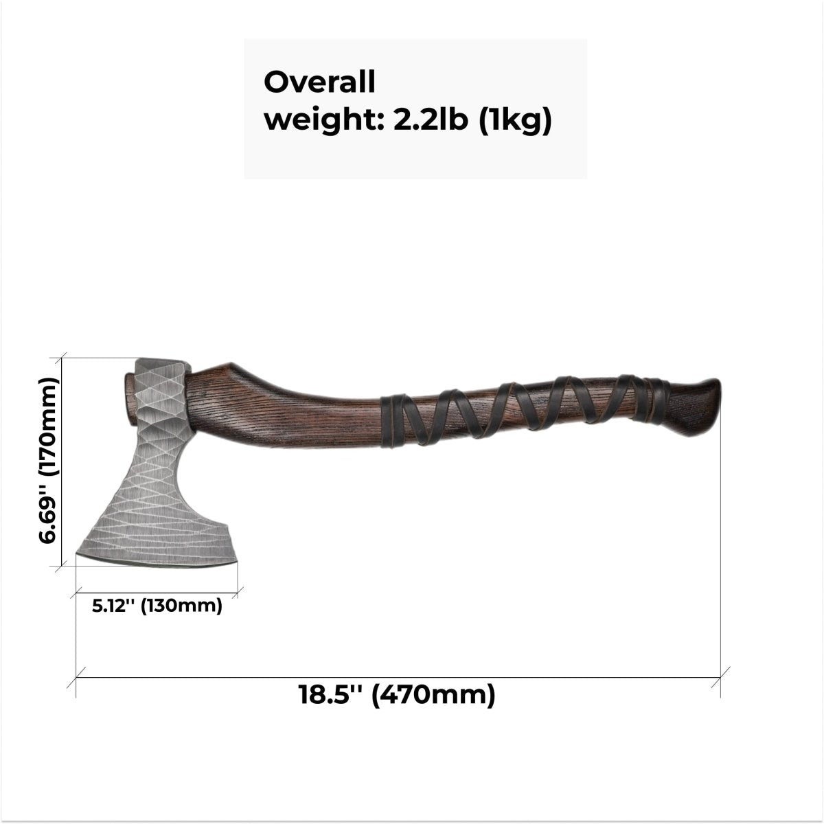 Hand forged axe “Sterk Vorley” with leather cover from AncientSmithy