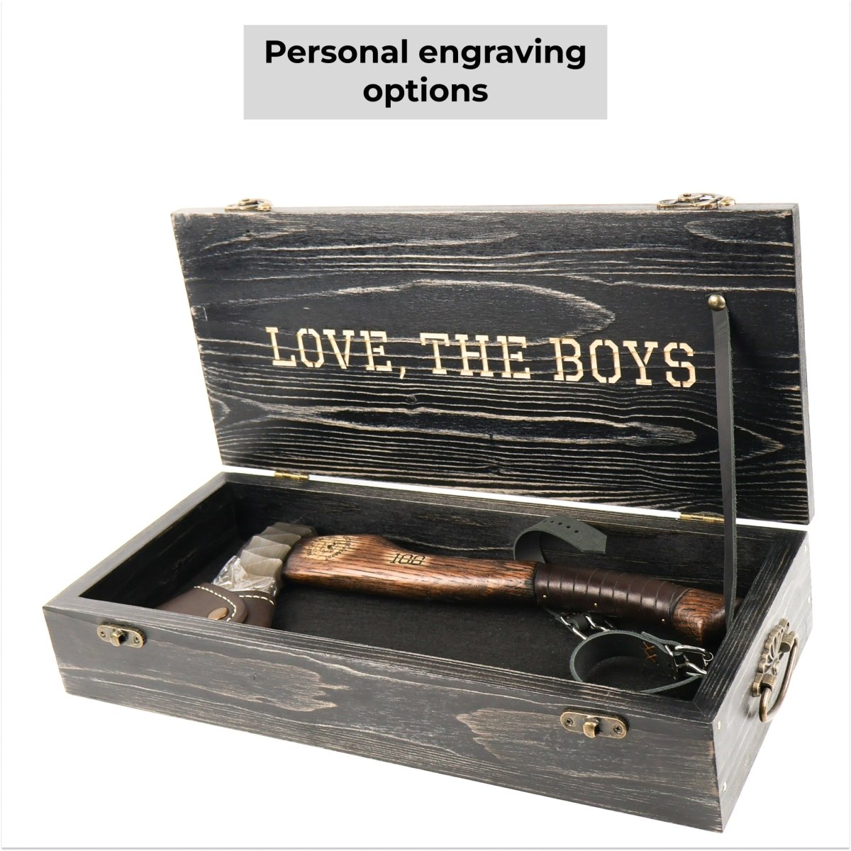 Runic wooden box for big axe from AncientSmithy