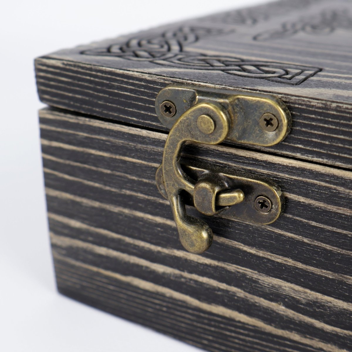 Runic wooden box for big axe from AncientSmithy