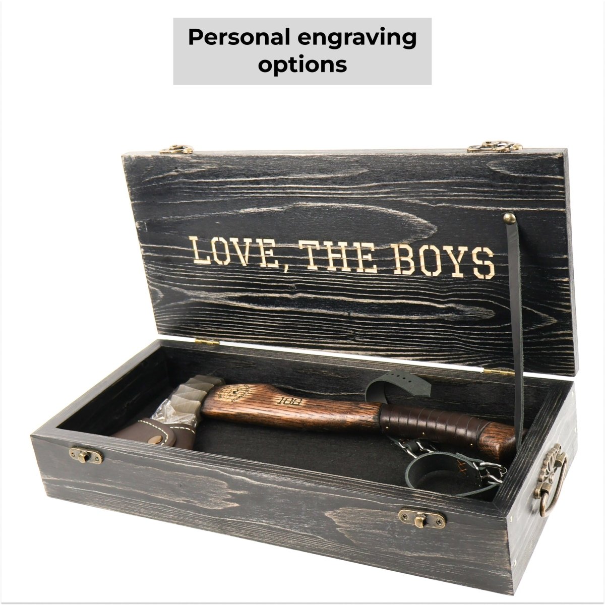 Runic wooden box for medium axe from AncientSmithy