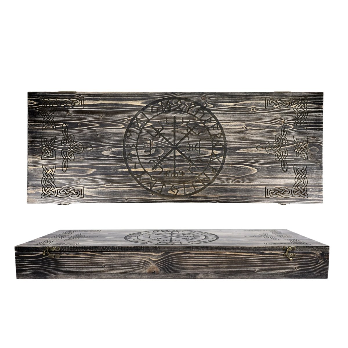 Runic wooden box for standard Leviathan axe from AncientSmithy