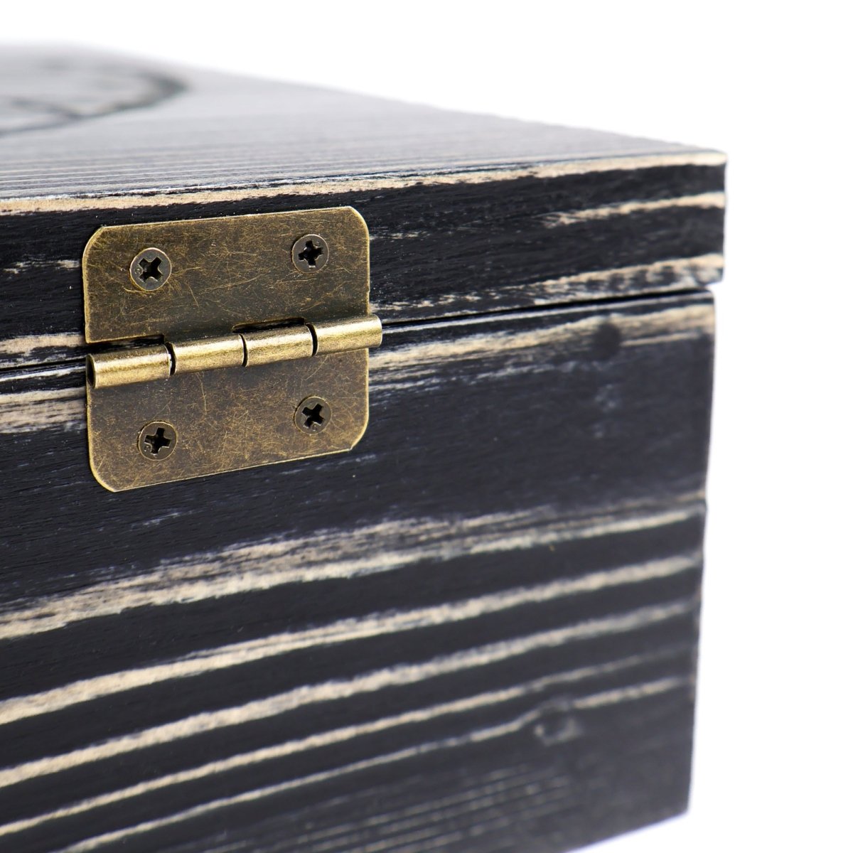 Square runic wooden box for fist axe from AncientSmithy