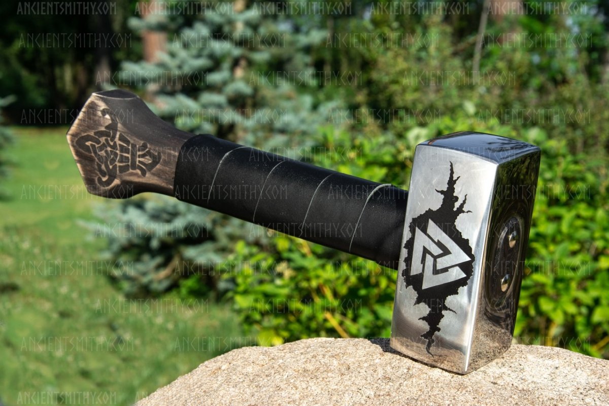 Viking hammer Valknut from AncientSmithy