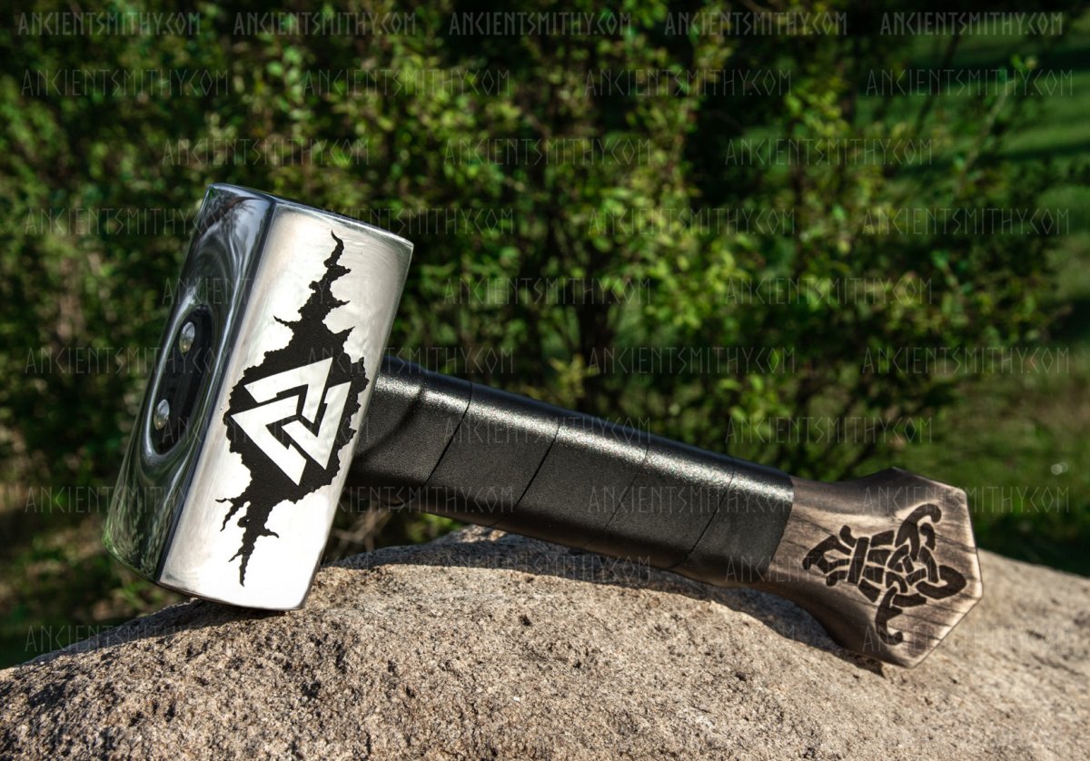 Viking hammer Valknut from AncientSmithy