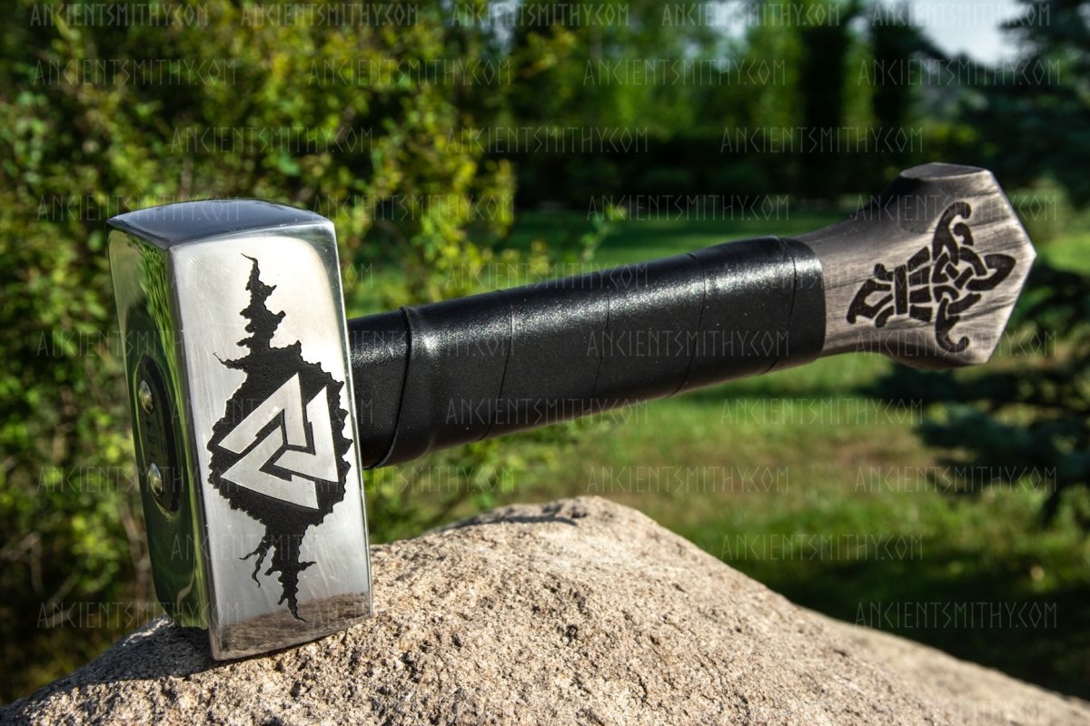 Viking hammer Valknut from AncientSmithy