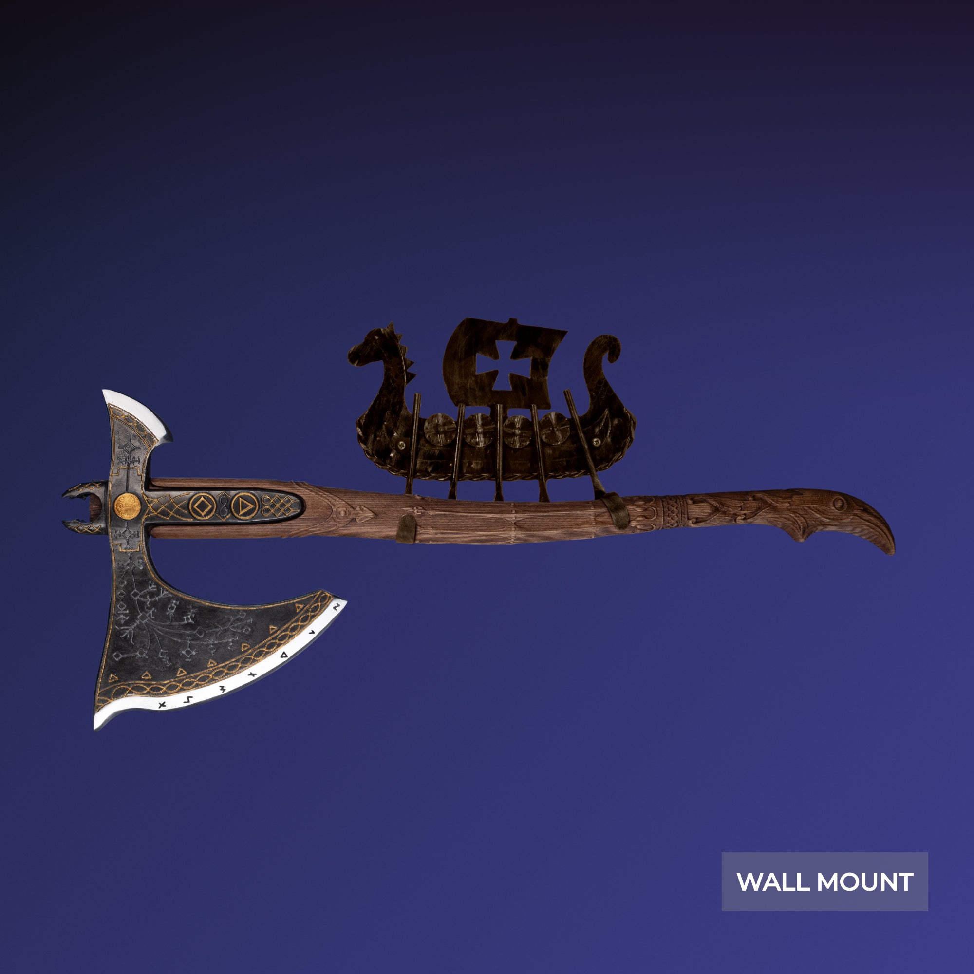 Handgeschmiedete Leviathan Axt mit Lederwicklung